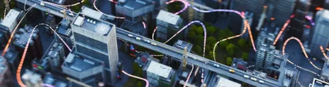 Invisible wireless connections in the city