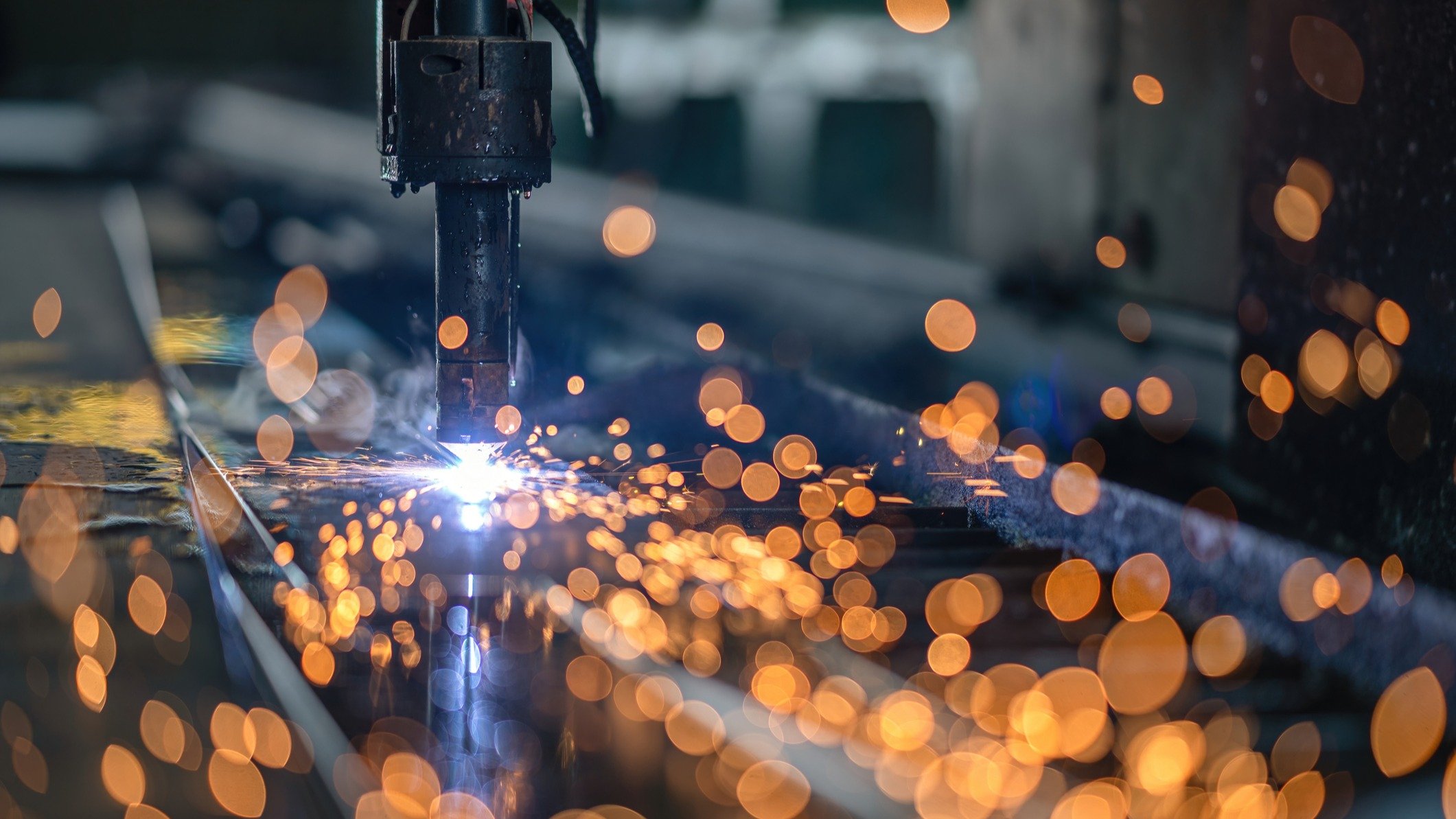 cutting and weld steel structure at industrial manufacturer